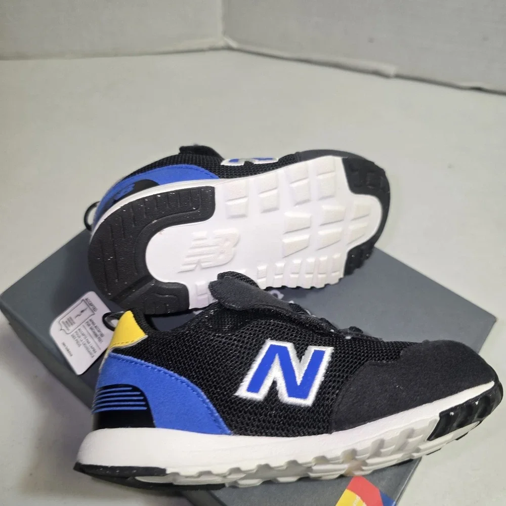 New Balance 515 New-B Hook & Loop Toddler Size 7.5 Wide Black NW515BA